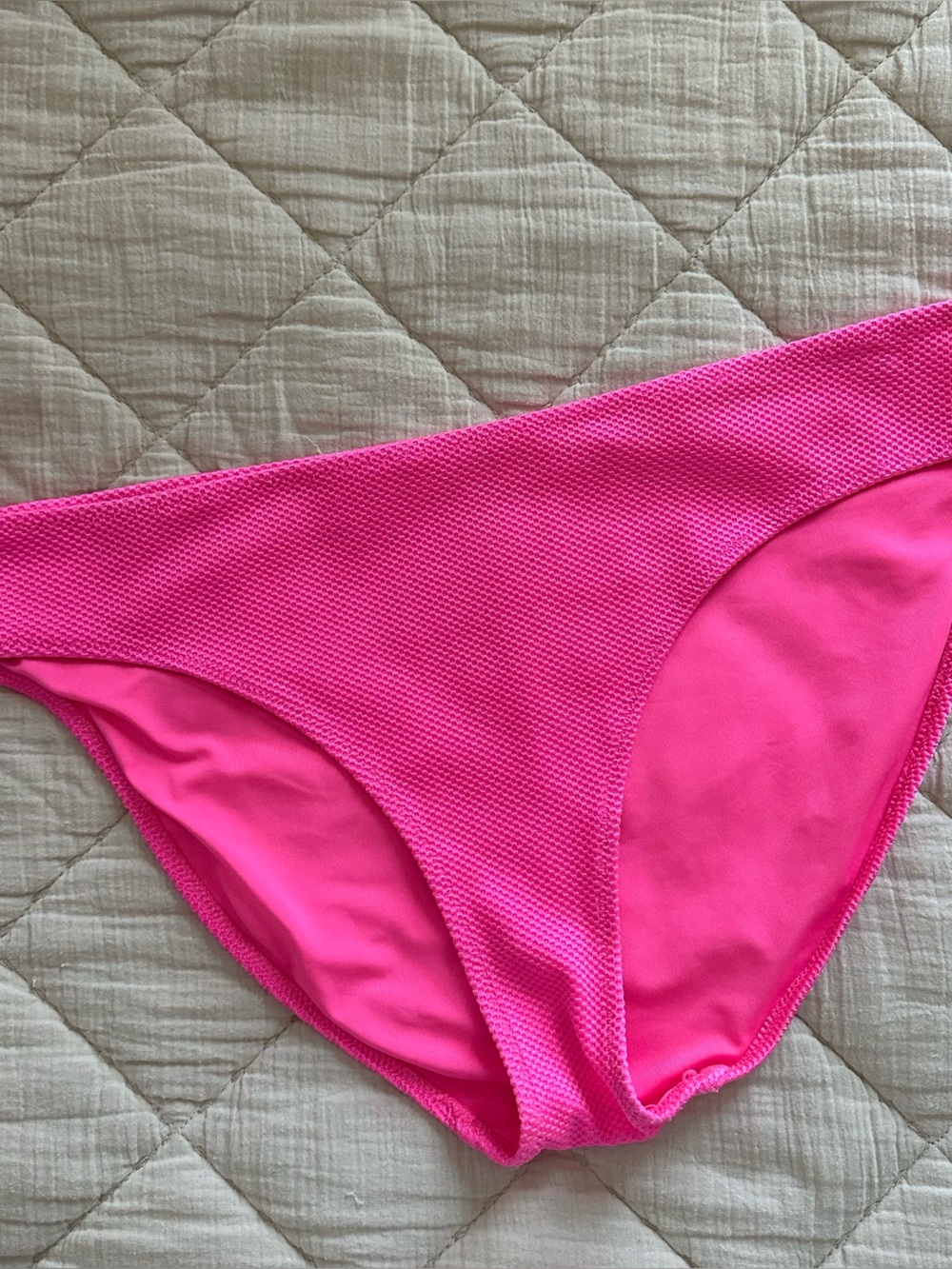 Aerie Neon Hot Pink Pique Bikini Bottoms XL